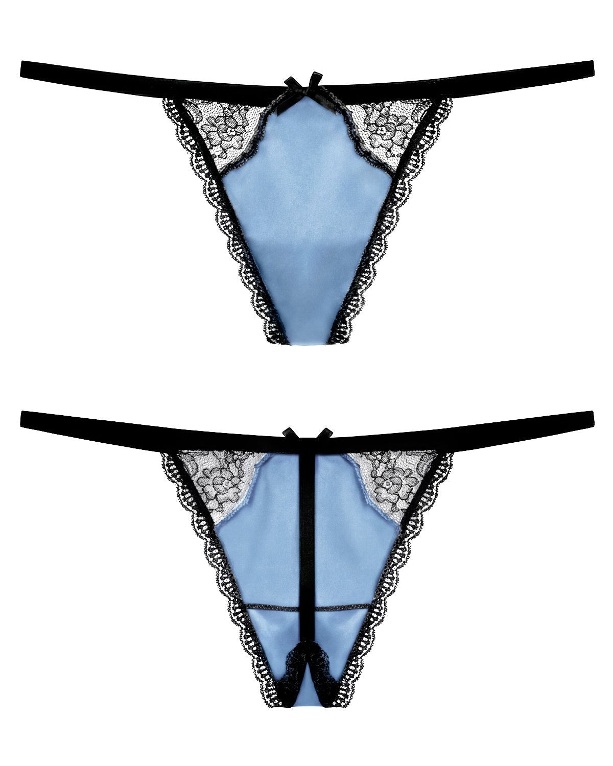 FEELITS Seduction Silk Lace Thong – 100% 6A Mulberry Silk G - String Panties for Women - FEELITS