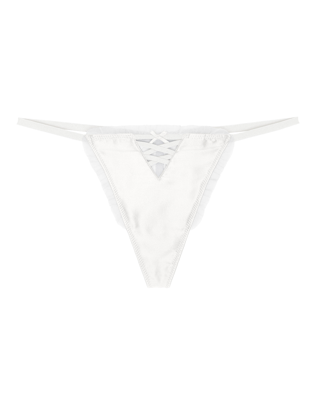 FEELITS Seduction Silk Lace Thong – Luxury 100% 6A Mulberry Silk G - String Panties for Women - FEELITS