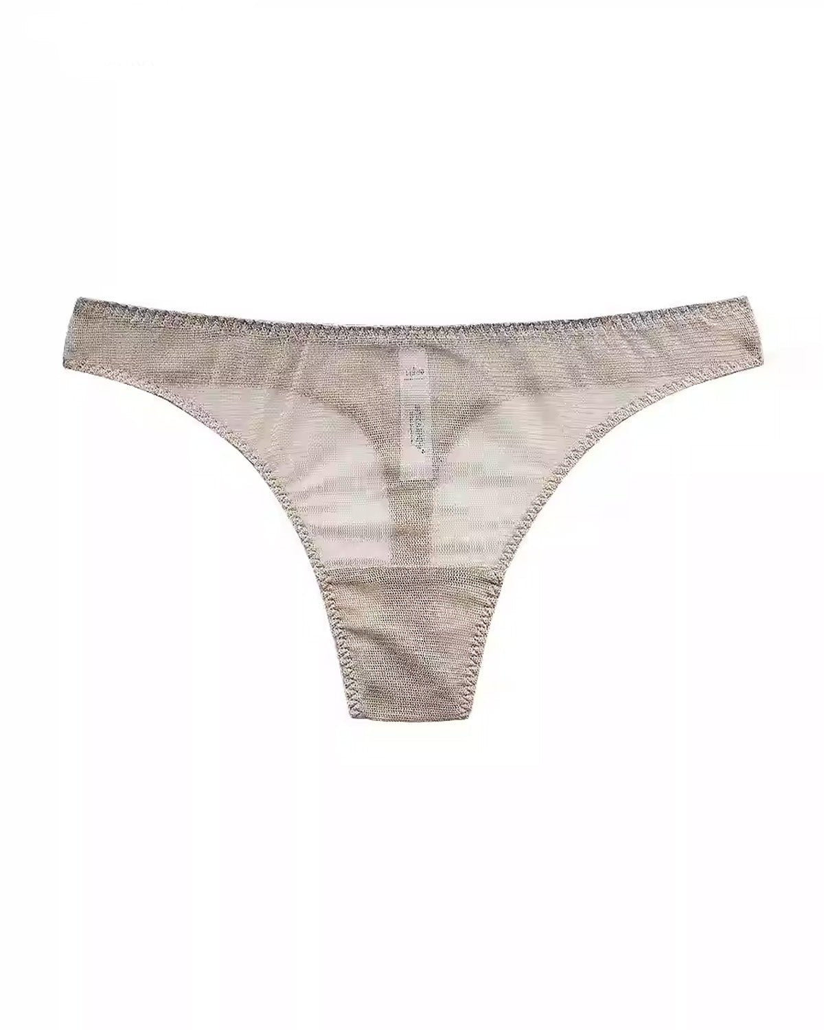 FEELITS Seduction Silk Sheer Thong – Low - Rise 100% 6A Mulberry Silk Mesh G - String Panties for Women - FEELITS