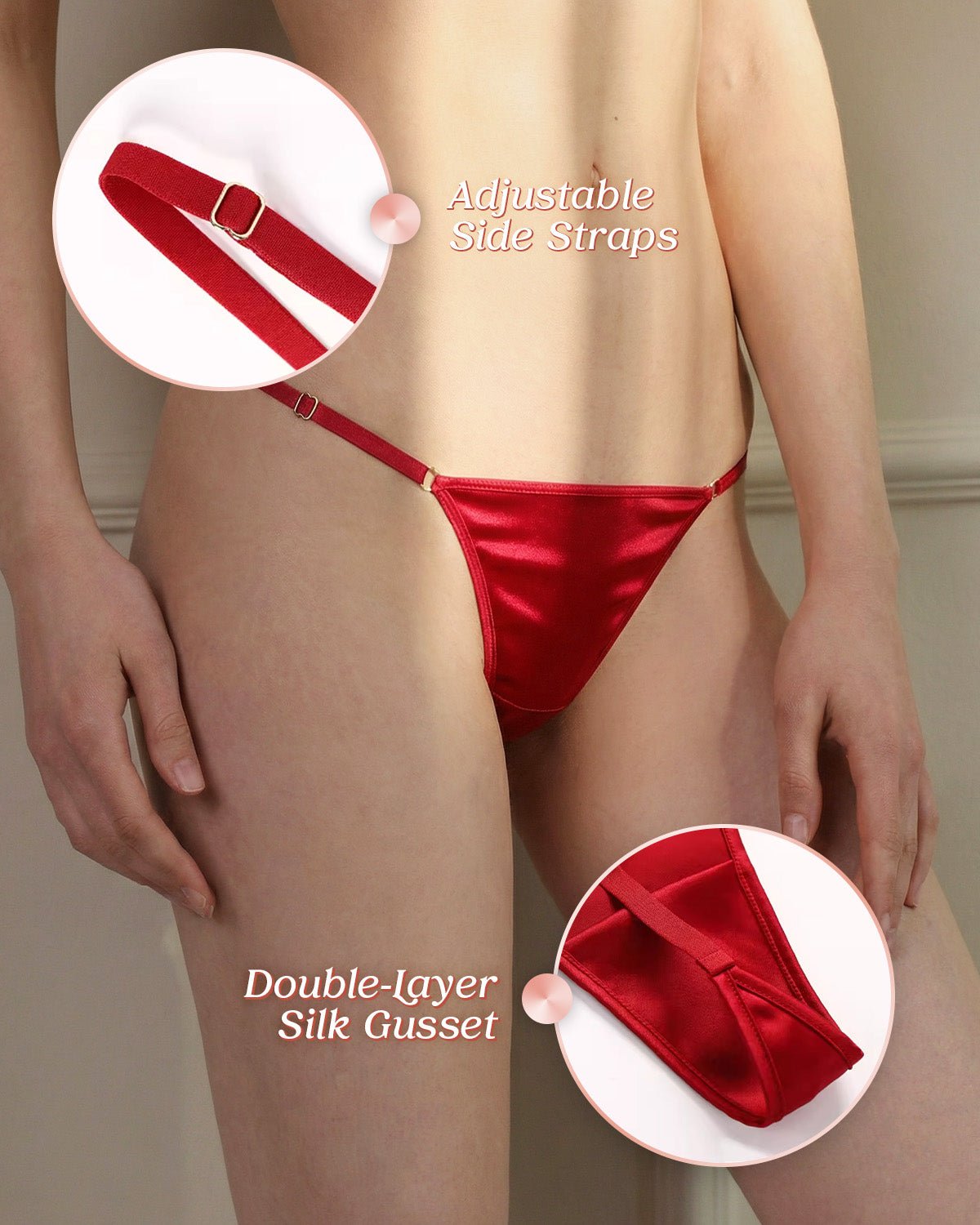 FEELITS Seduction Silk Smooth Mid - Rise T - Back Thong Panties – 100% Luxury Mulberry Silk Lingerie for Women, Seamless, Sensual & Elegant - FEELITS