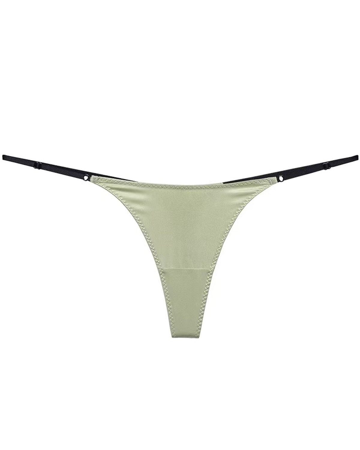 FEELITS Seduction Silk Smooth Mid - Rise T - Back Thong Panties – 100% Luxury Mulberry Silk Lingerie for Women, Seamless, Sensual & Elegant - FEELITS