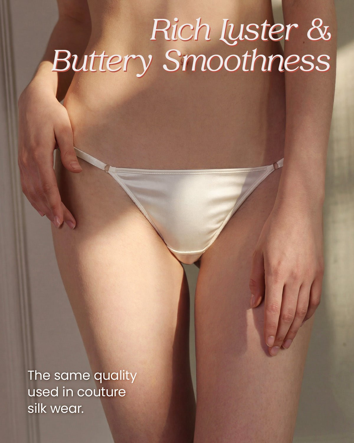 FEELITS Seduction Silk Smooth Mid - Rise T - Back Thong Panties – 100% Luxury Mulberry Silk Lingerie for Women, Seamless, Sensual & Elegant - FEELITS