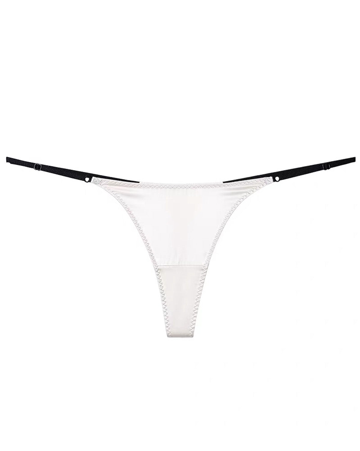 FEELITS Seduction Silk Smooth Mid - Rise T - Back Thong Panties – 100% Luxury Mulberry Silk Lingerie for Women, Seamless, Sensual & Elegant - FEELITS