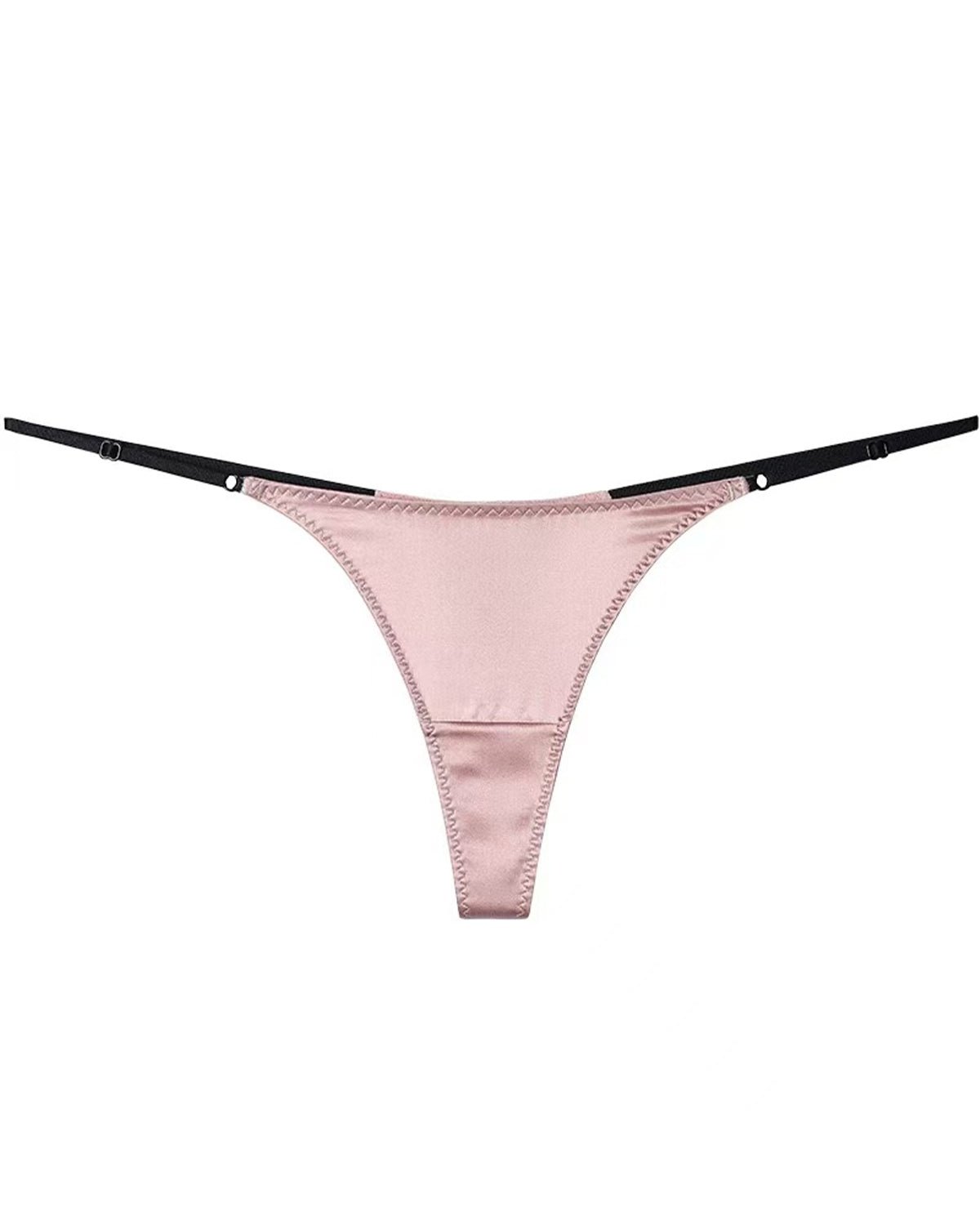 FEELITS Seduction Silk Smooth Mid - Rise T - Back Thong Panties – 100% Luxury Mulberry Silk Lingerie for Women, Seamless, Sensual & Elegant - FEELITS
