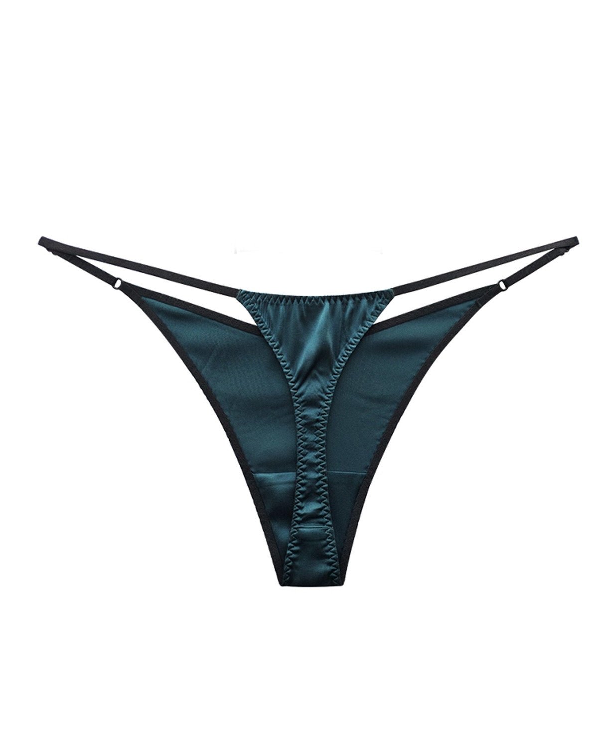 FEELITS Seduction Silk Smooth Mid - Rise T - Back Thong Panties – Luxury Mulberry Silk Lingerie for Women, Seamless, Sensual & Elegant - FEELITS