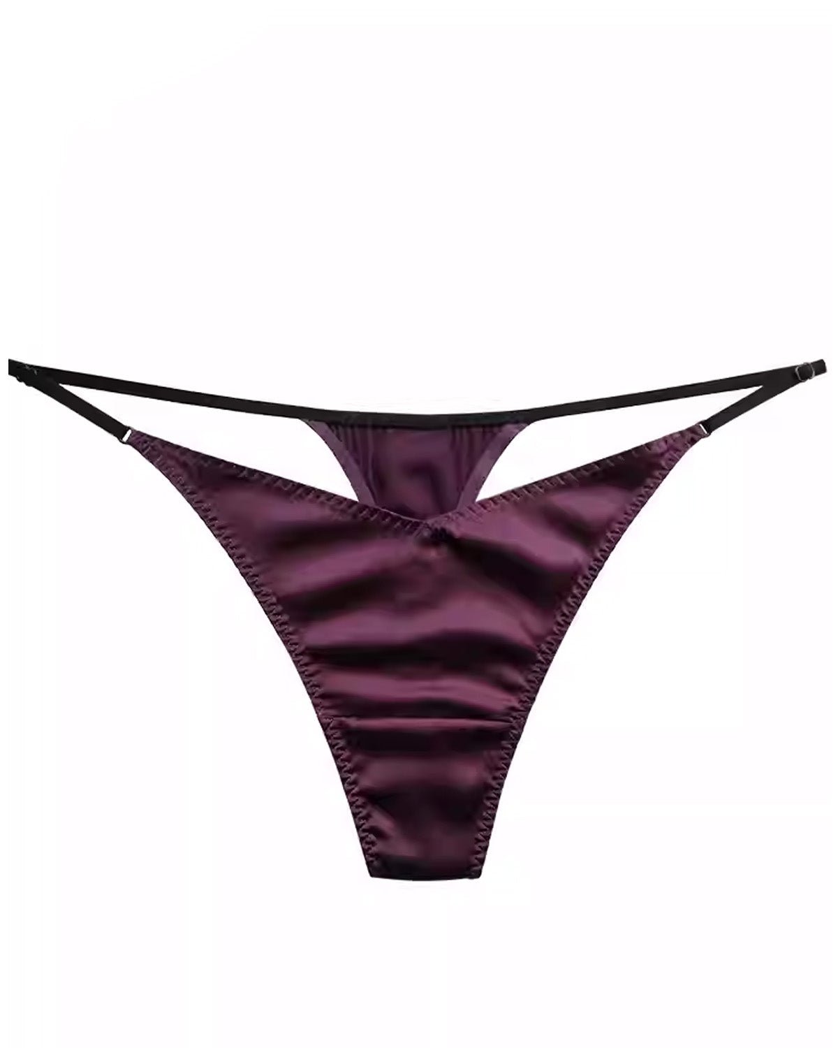 FEELITS Seduction Silk Smooth Mid - Rise T - Back Thong Panties – Luxury Mulberry Silk Lingerie for Women, Seamless, Sensual & Elegant - FEELITS