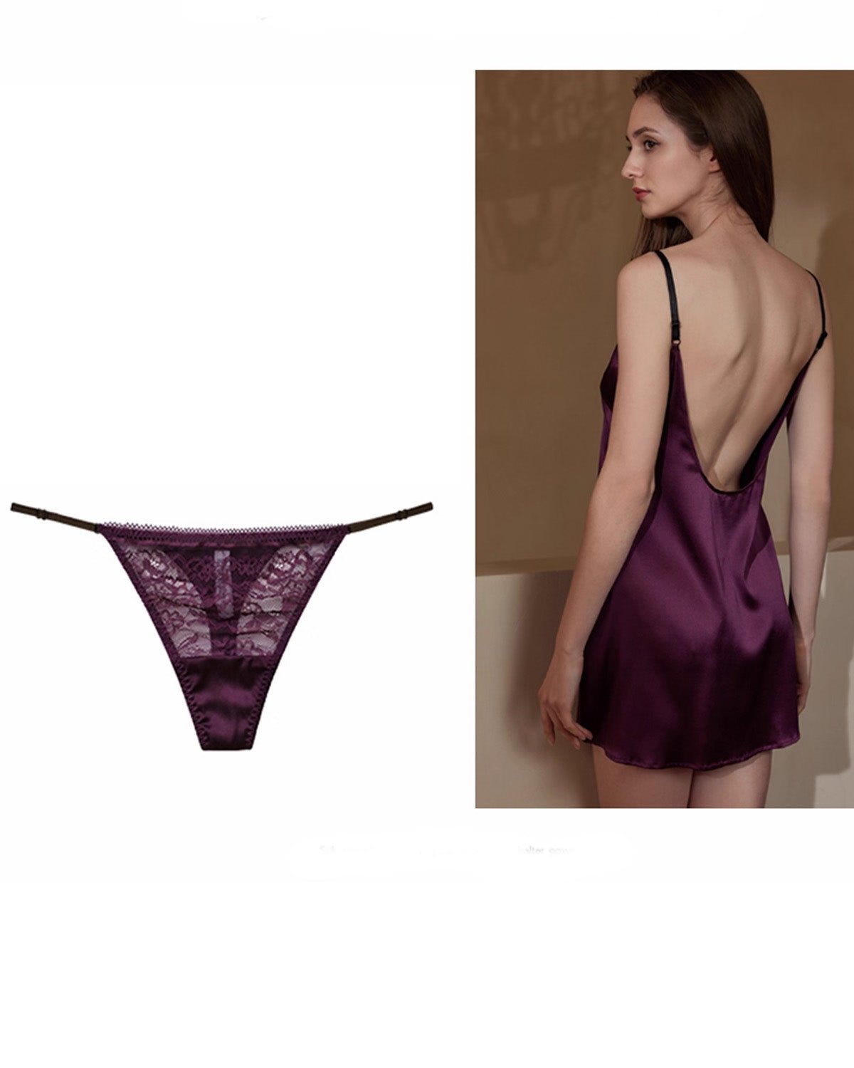 FEELITS Seduction Silk Thong – Low - Rise Sheer Lace T - Back for Women - FEELITS