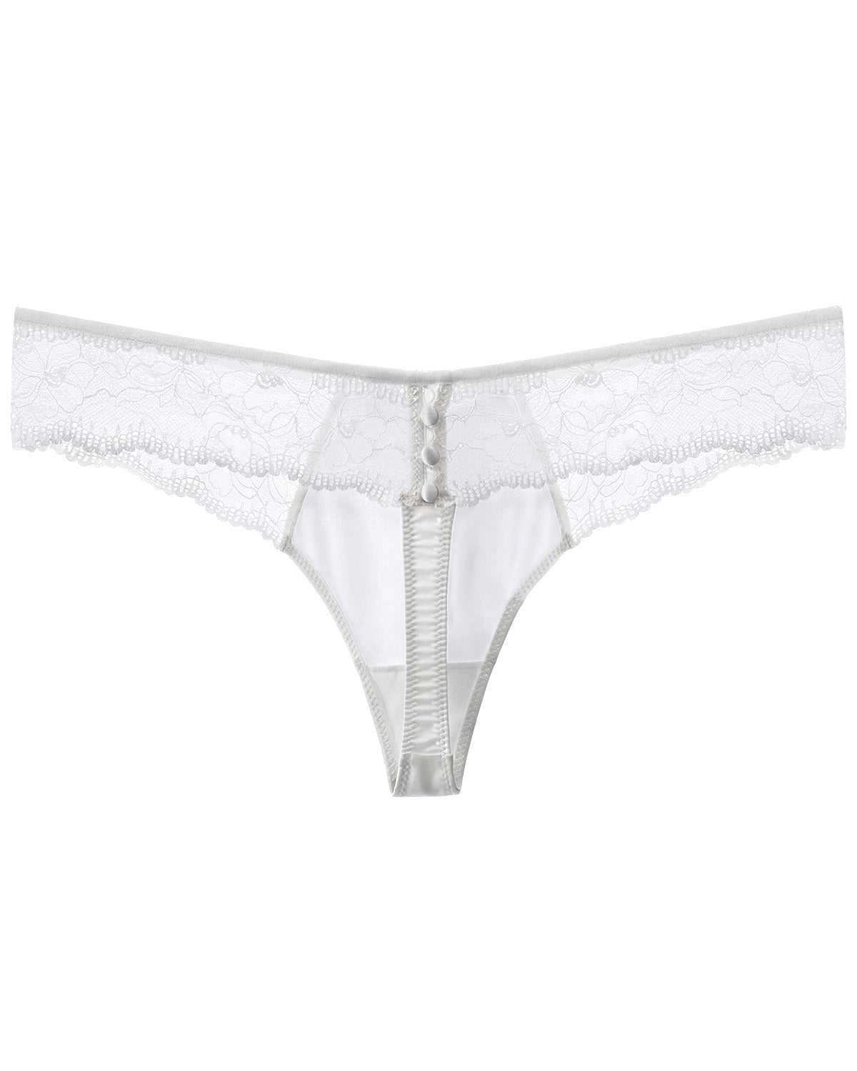 FEELITS TH08 Low-Rise Silk Lace T-Back Thong Panties – 100% 6A Mulberry Silk, Seamless & No-Show - FEELITS