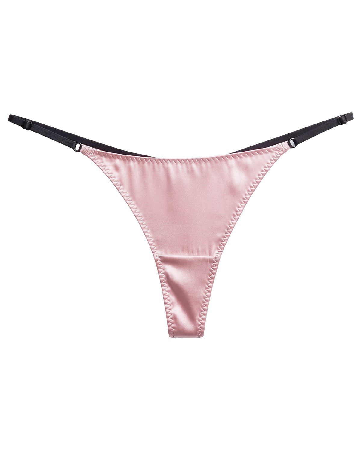 FEELITS TH11 Silk Mid-Rise T-Back Thong Panties – 100% Mulberry Silk, Smooth & Adjustable - FEELITS