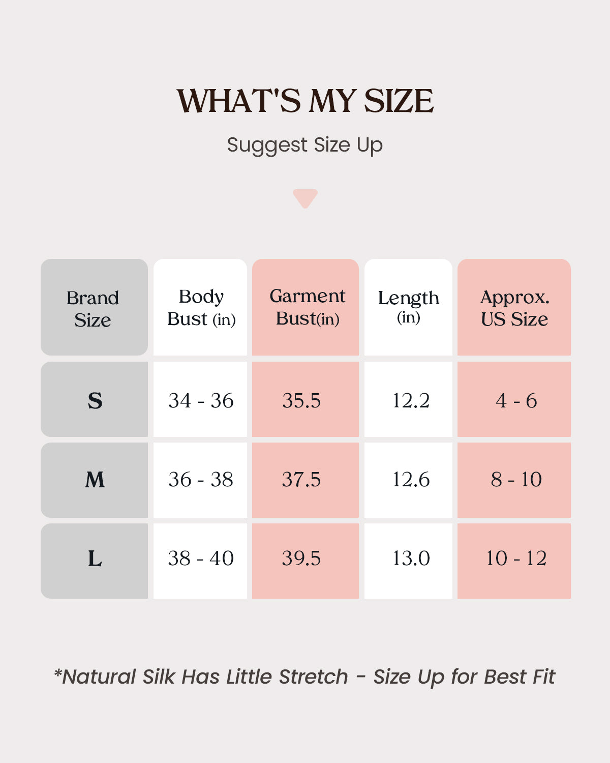 FEELITS TK06 updated size guide