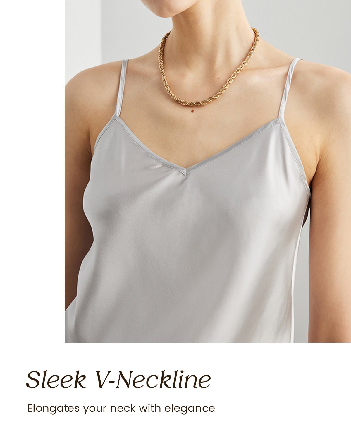 FEELITS TK08 22 Momme Mulberry Silk Crop Top – V-Neck Camisole with Adjustable Spaghetti Straps - FEELITS