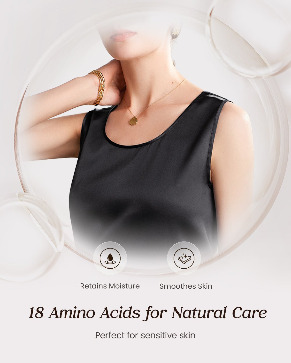 FEELITS Womens 100% Mulberry Silk Tank Top - 19 Momme Silk, Loose Fit Casual Flowy Sleeveless Summer Tops Clothes Outfits - FEELITS