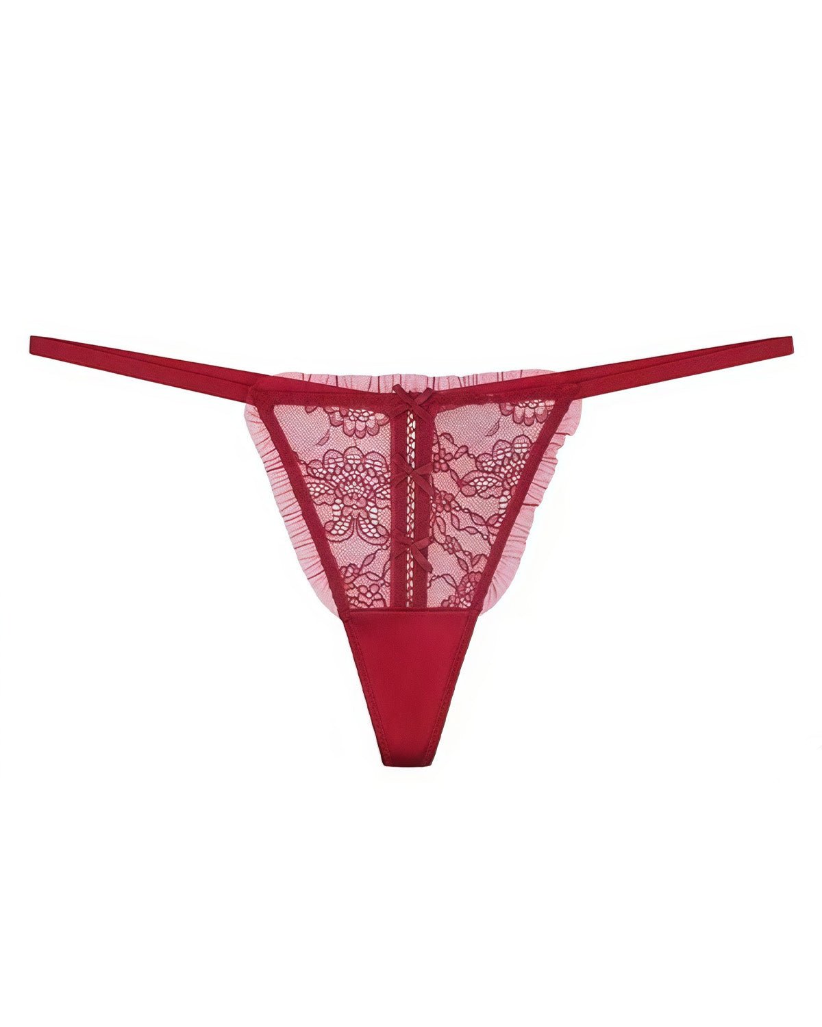 FEELITS Women’s 100% Mulberry Silk Thong Panties, Sheer Hollow - Out Sexy Underwear - FEELITS