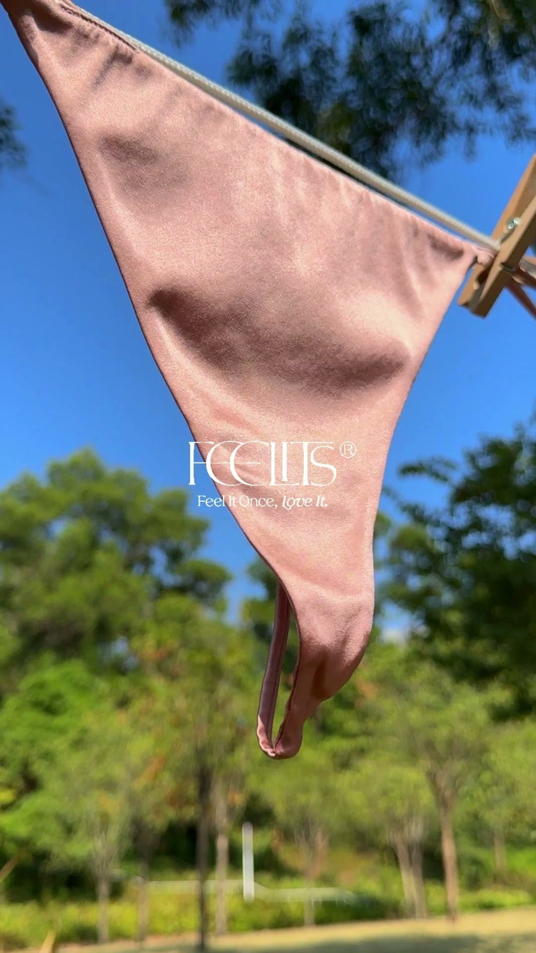 FEELITS TH06 Silk T-Back Thong Panties – 100% Mulberry Silk, Smooth & Breathable