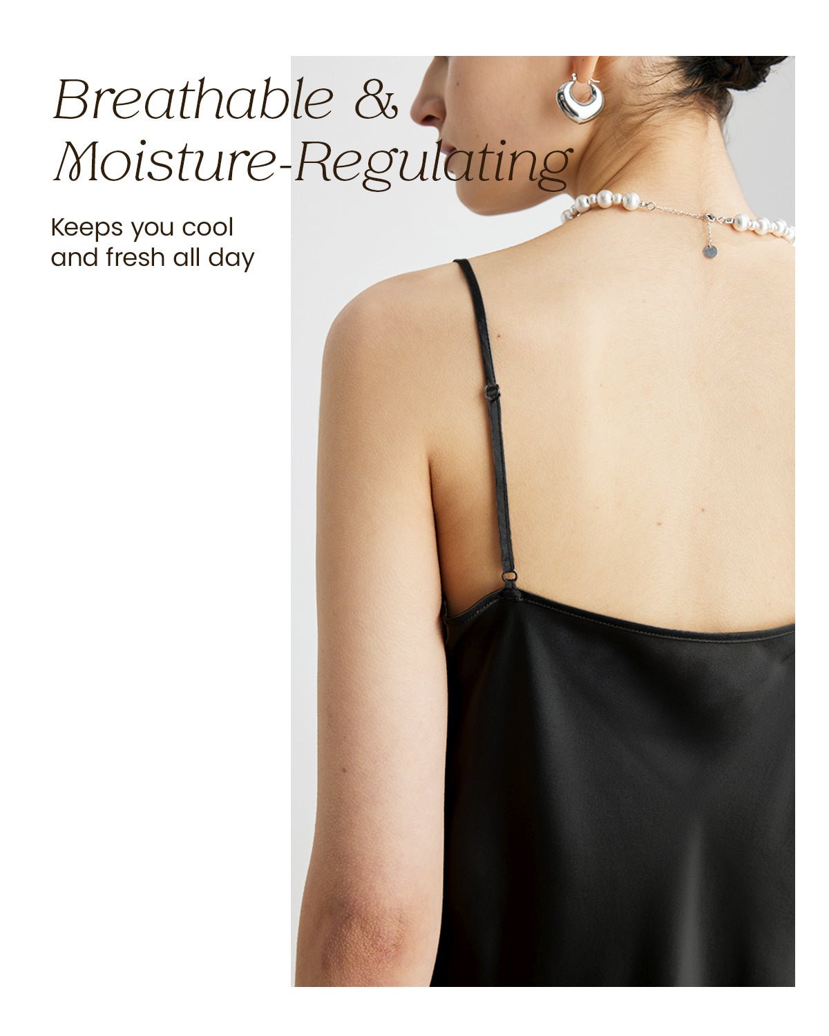 FEELITS TK04 Cowl Neck Mulberry Silk Cami – 22 Momme Adjustable Strap Tank Top - FEELITS