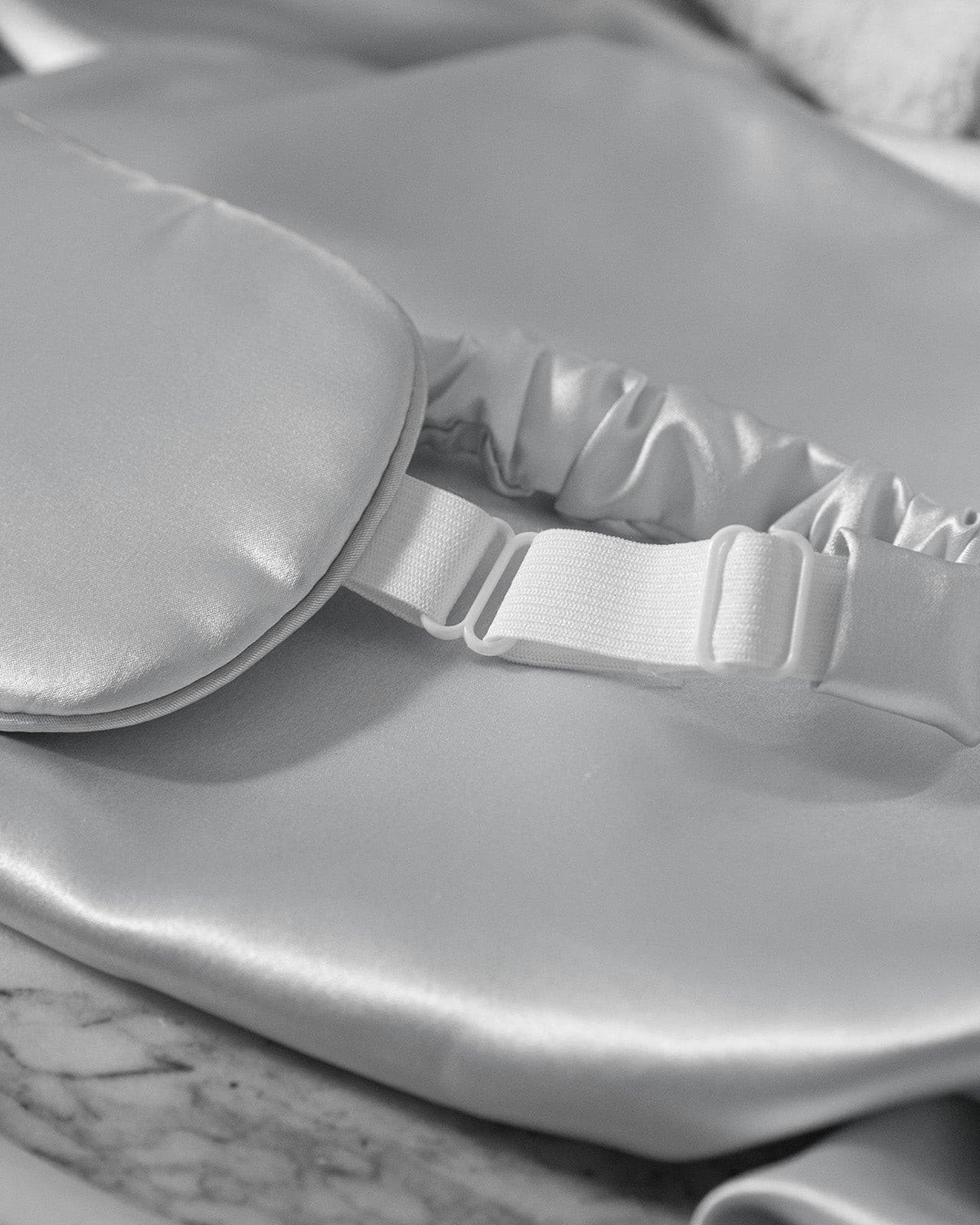 FEELITS SM01 22-Momme Mulberry Silk Sleep Eye Mask – Silver Grey, Adjustable & Light-Blocking - FEELITS