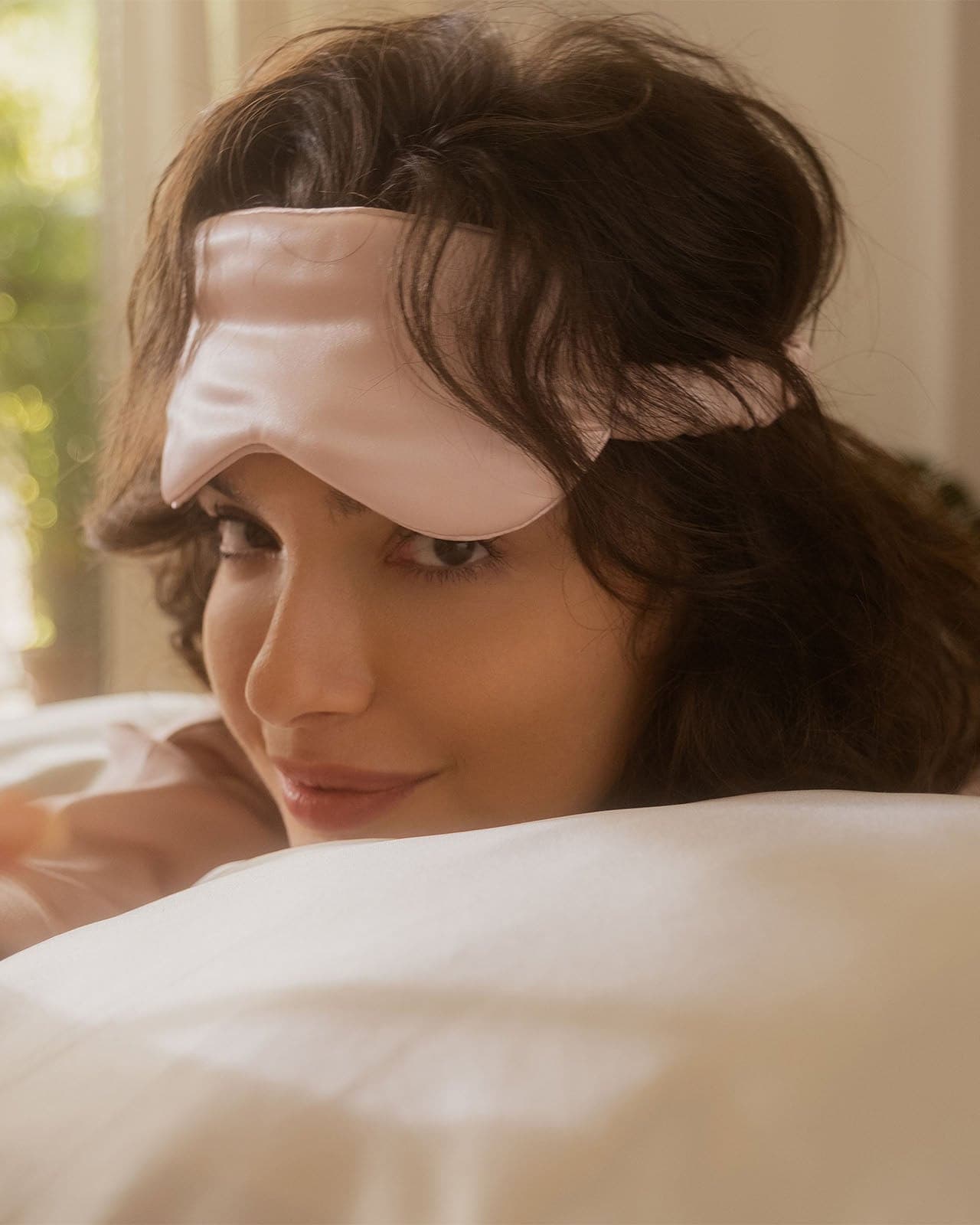 FEELITS SM01 22-Momme Mulberry Silk Sleep Eye Mask – Padma Pink, Adjustable & Light-Blocking - FEELITS