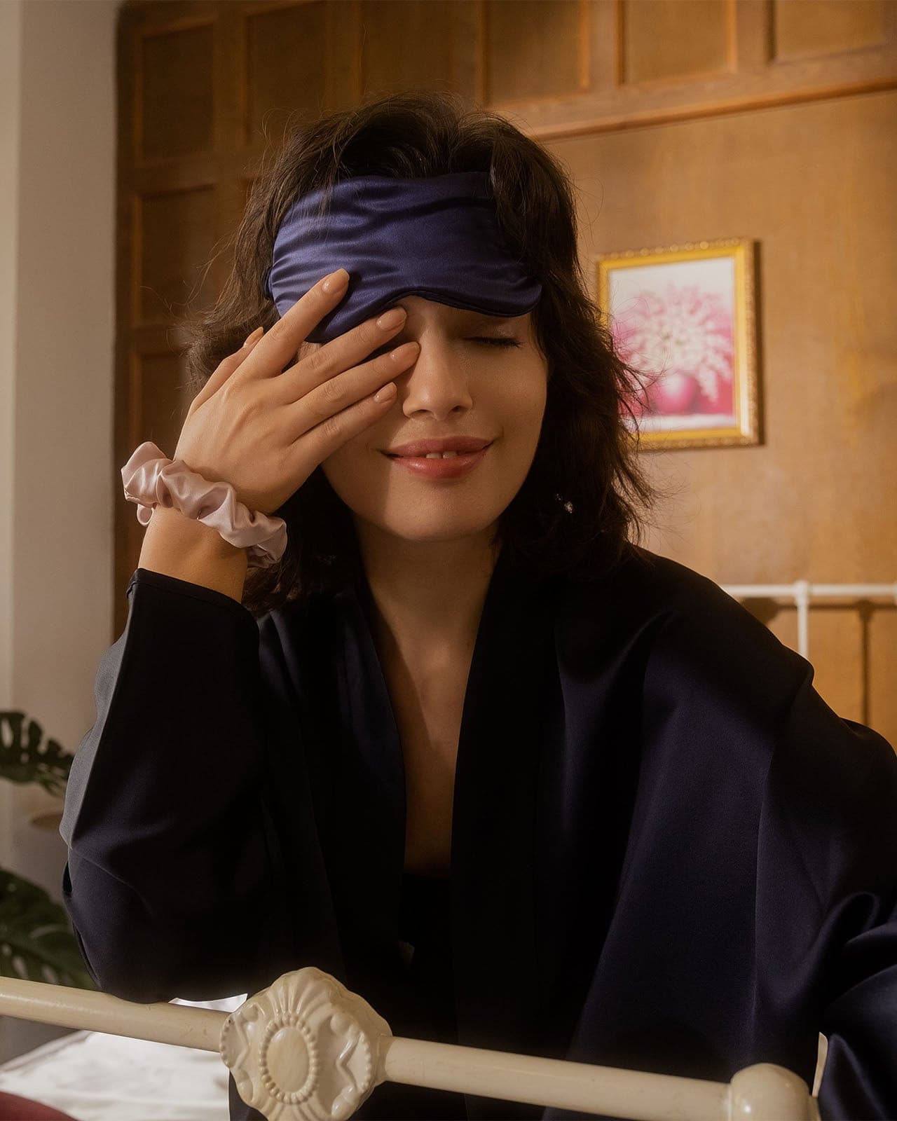 FEELITS SM01 22-Momme Mulberry Silk Sleep Eye Mask – Lapis Blue, Adjustable & Light-Blocking - FEELITS