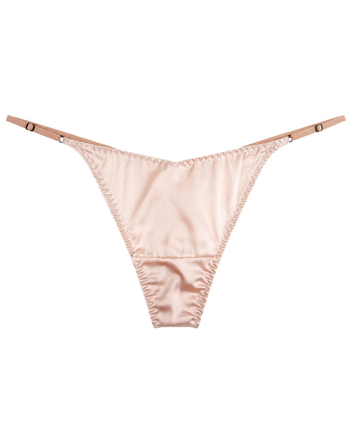 TH01 Silk V-Front G-String Panties | 100% Mulberry Silk | FEELITS