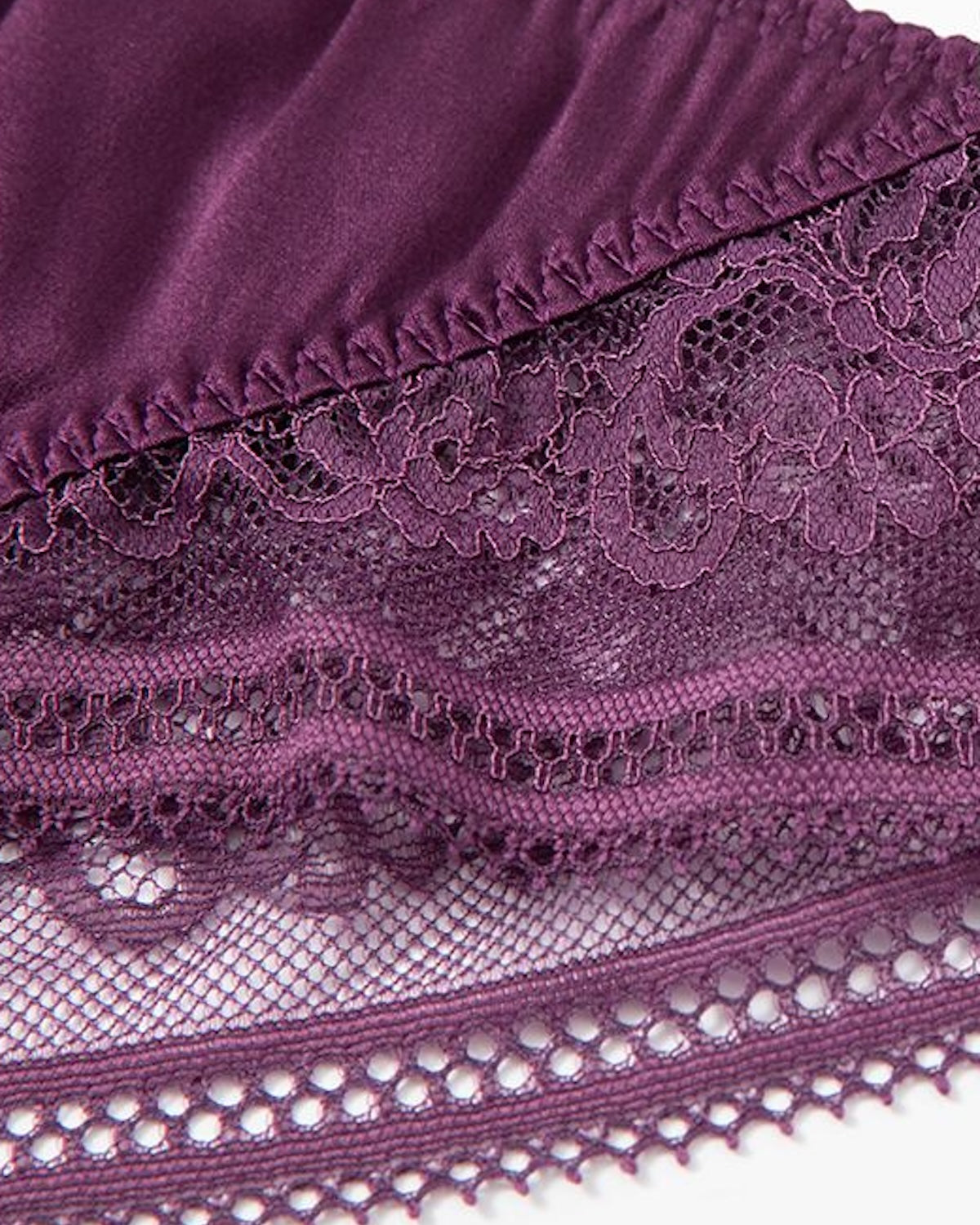 FEELITS Silk & Lace Low-Rise Bikini Panties – Mulberry Silk, Sheer Sexy Lingerie with Bow Detail, Seamless Women’s Panties