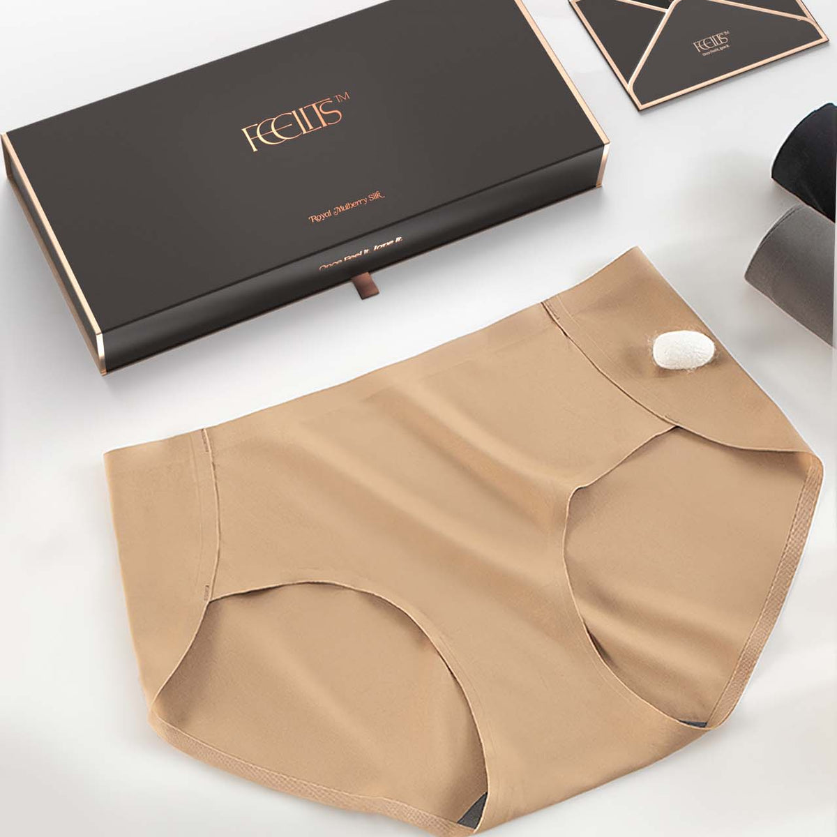 Women's 100% Mulberry Silk Underwear Seamless Low-Waist Briefs Panties  Hipster