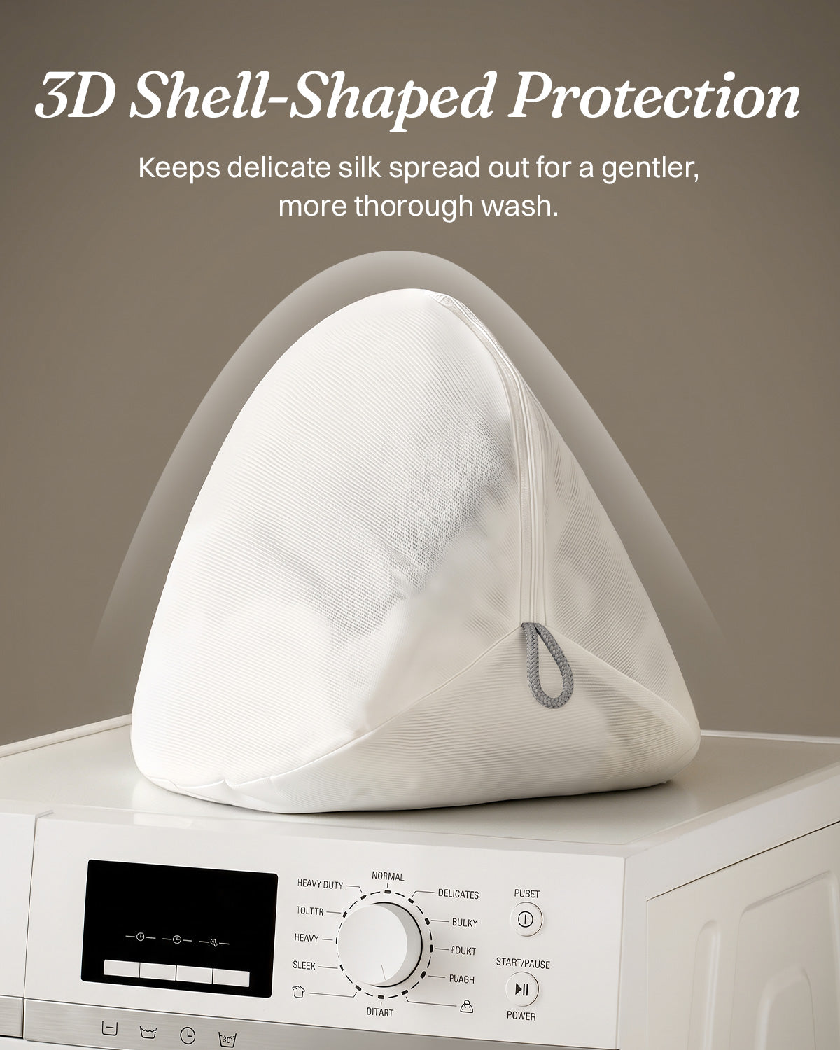 FEELITS AC04 Shell-Shaped Laundry Bag for Delicates – Structured Mesh Wash Bag for Silk Underwear & Clothing, Available in 3 Sizes