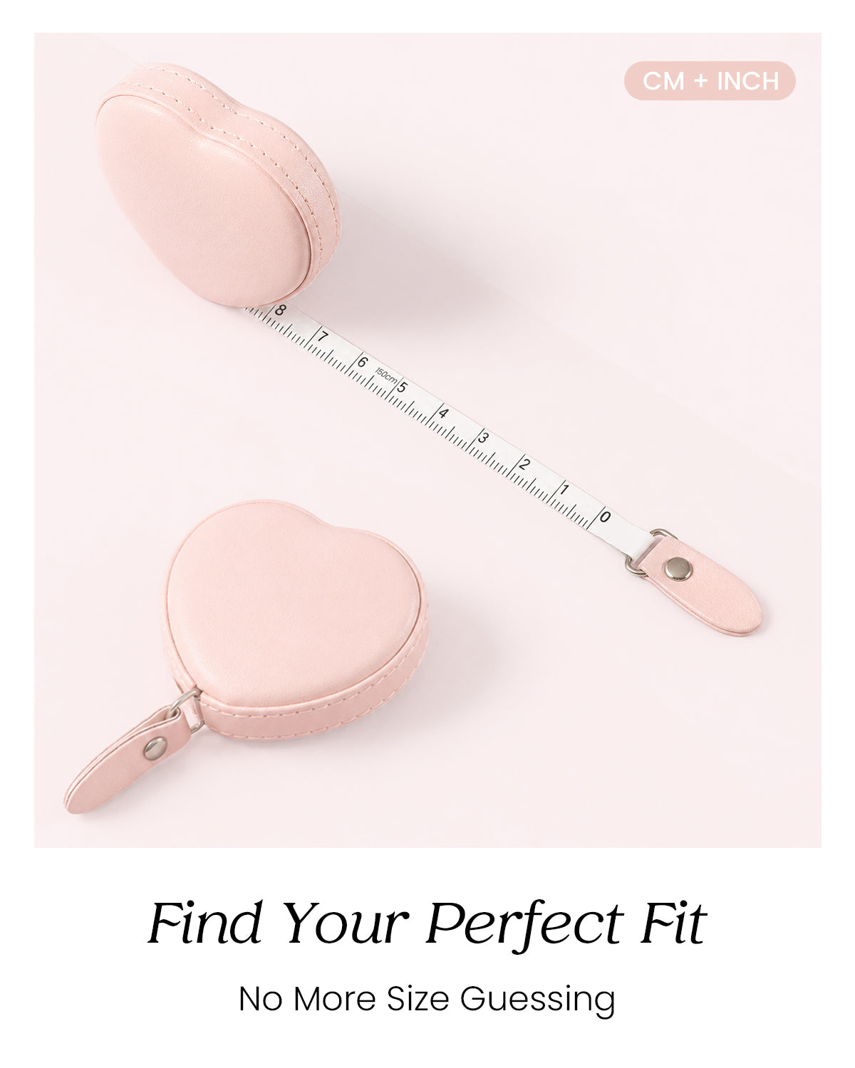 Feelits Self Love Heart Measuring Tape – Dual CM/Inch Body Tape for Better Clothing & Underwear Fit