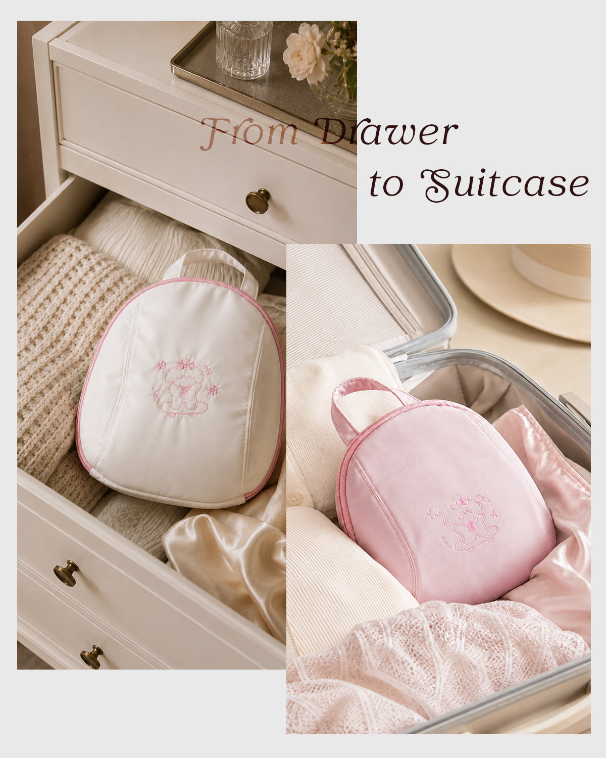 FEELITS AC02 Travel Lingerie Organizer Bag – Bra & Underwear Storage Case for Silk Intimates