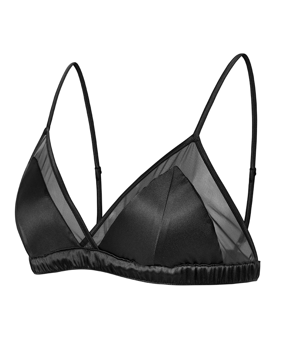 Feelits 6A Grade Mulberry Silk Lace Triangle Bralette