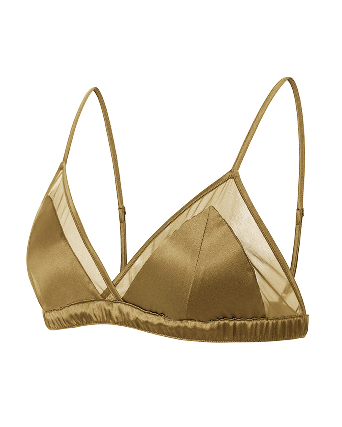Feelits 6A Grade Mulberry Silk Lace Triangle Bralette