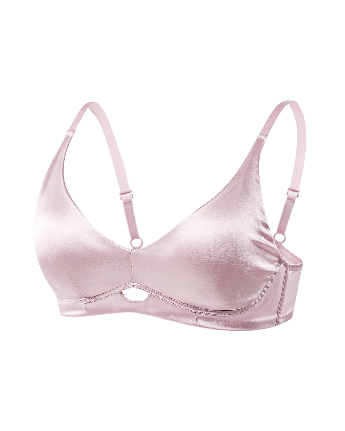 FEELITS BRA13 22 Momme Mulberry Silk Lace Push-Up Bralette - Wire-Free Natural Lift