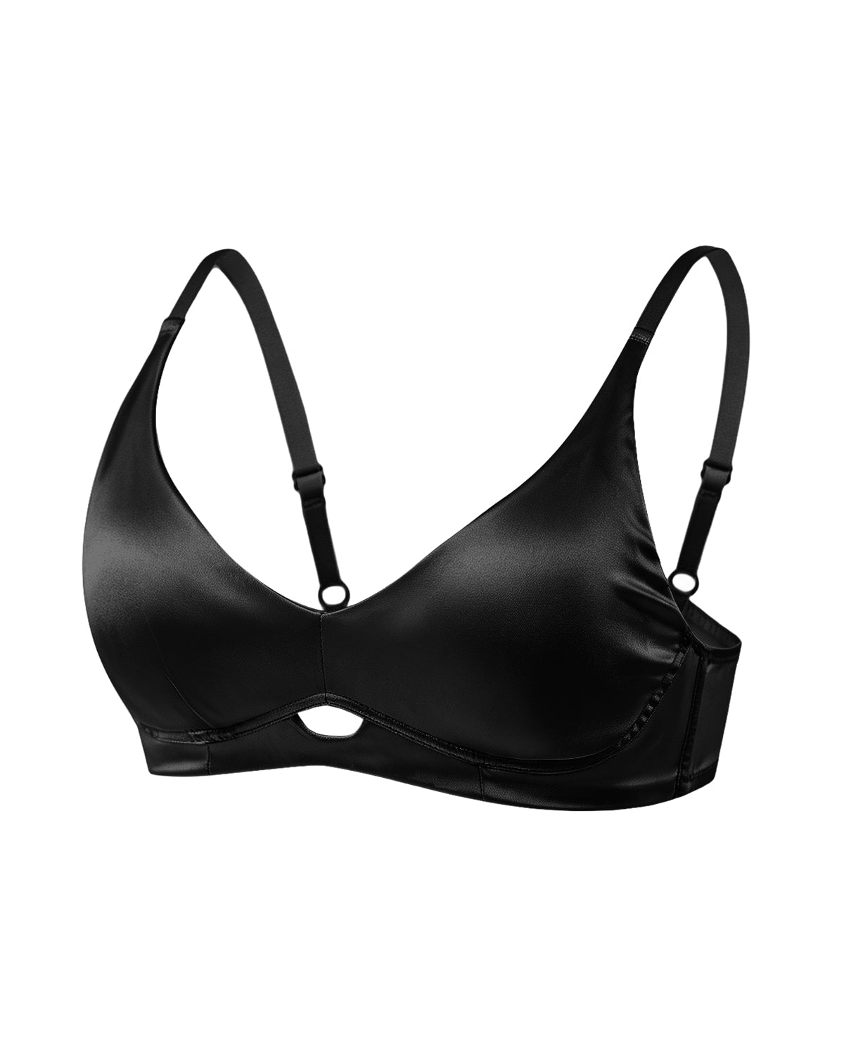 FEELITS BRA13 22 Momme Mulberry Silk Lace Push-Up Bralette - Wire-Free Natural Lift