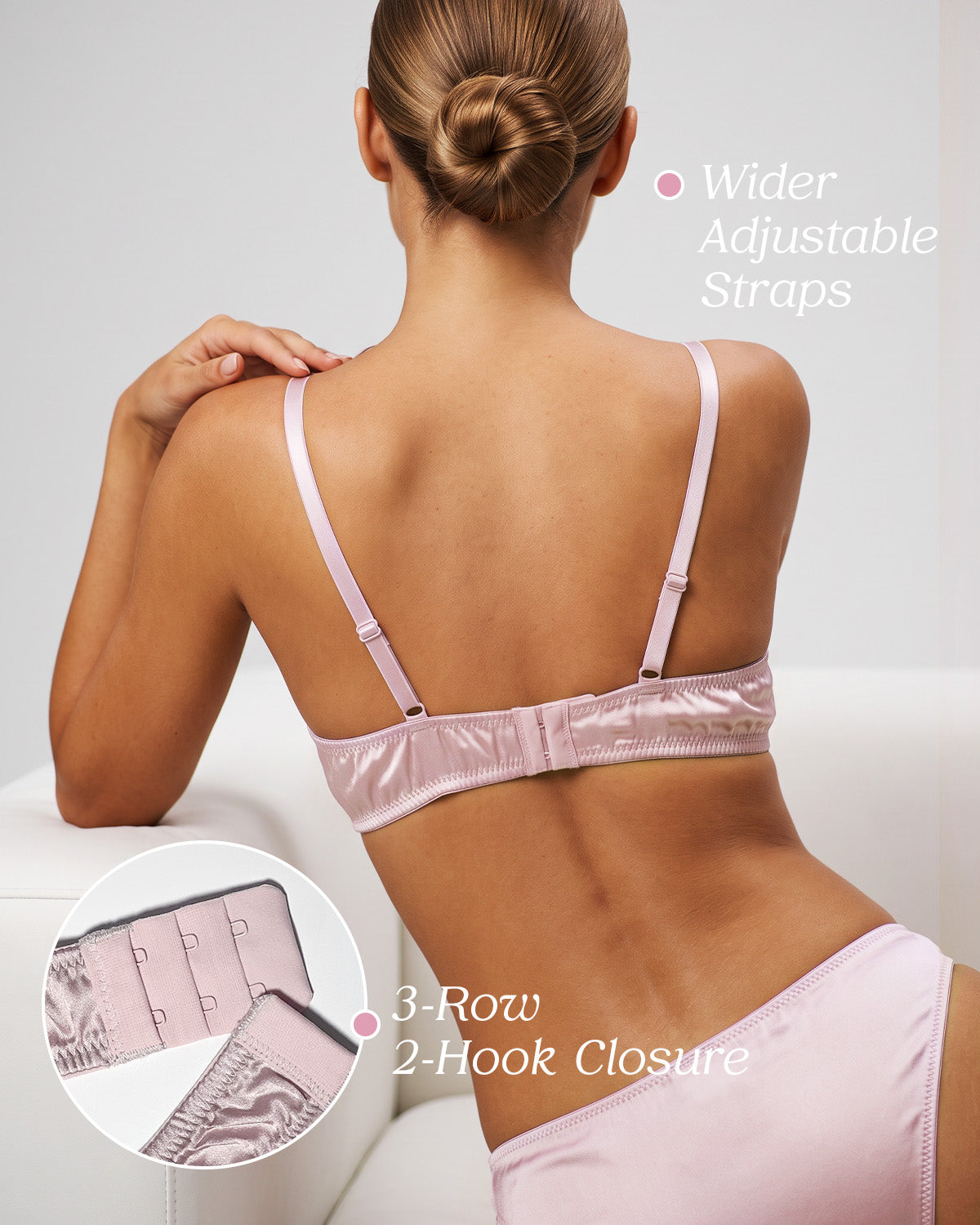 FEELITS BRA13 22 Momme Mulberry Silk Lace Push-Up Bralette - Wire-Free Natural Lift