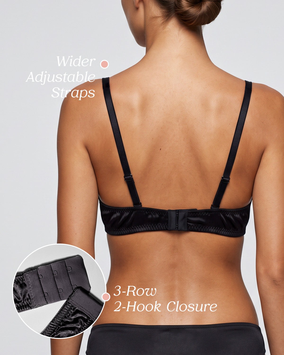 FEELITS BRA13 22 Momme Mulberry Silk Lace Push-Up Bralette - Wire-Free Natural Lift
