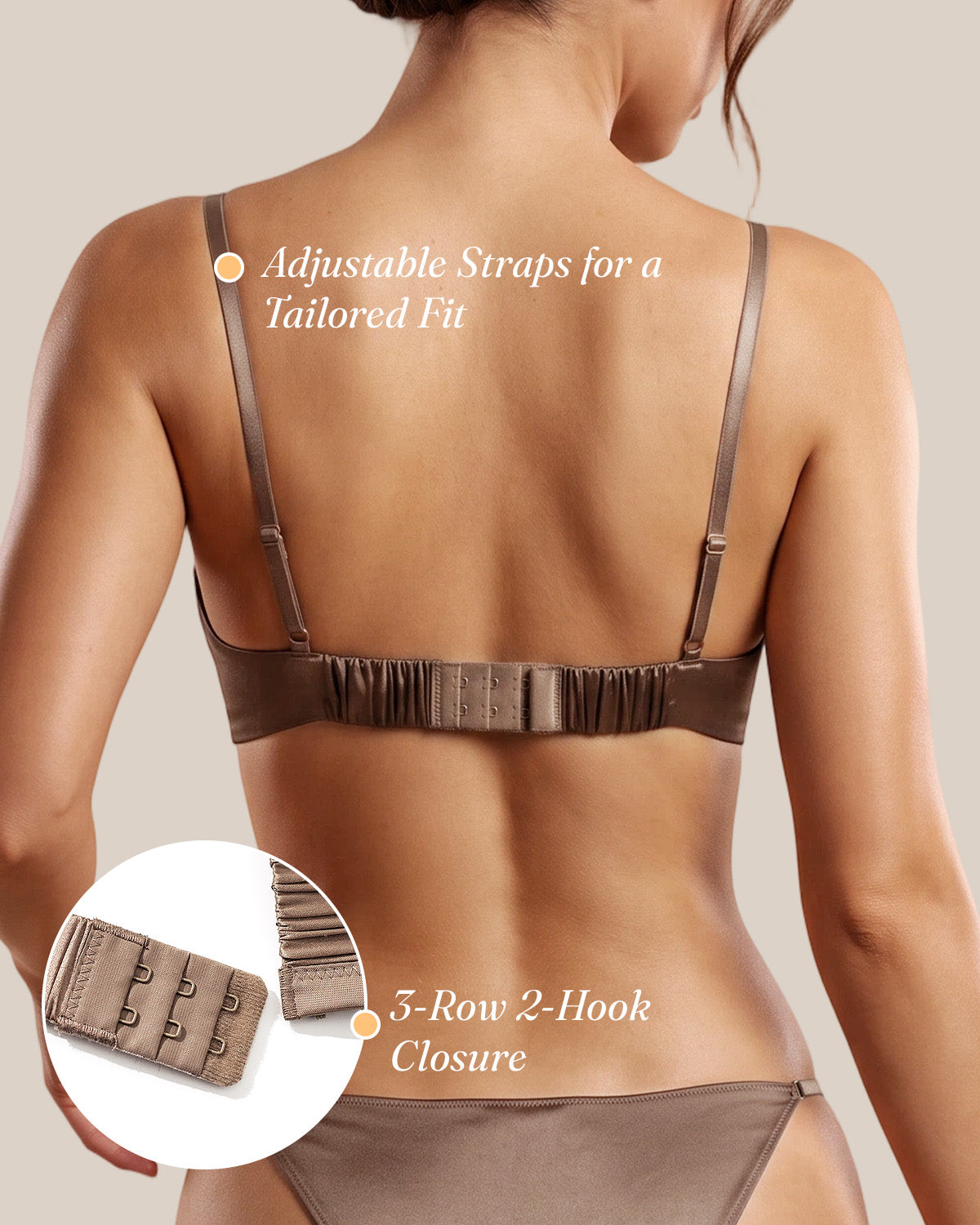 FEELITS BRA15 22 Momme Mulberry Silk Square-Neck Crop Top – Wire-Free Padded Camisole