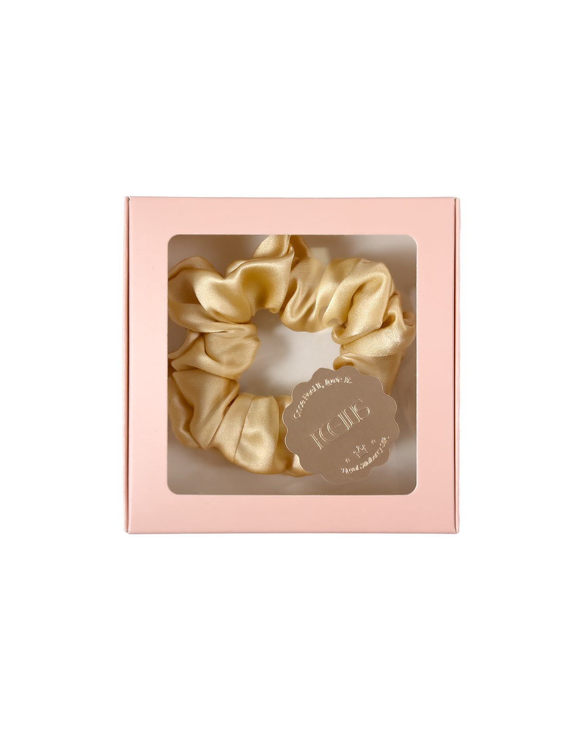Silk Hair Scrunchies- Gold- 100% Royal Mulberry Silk | FEELITS
