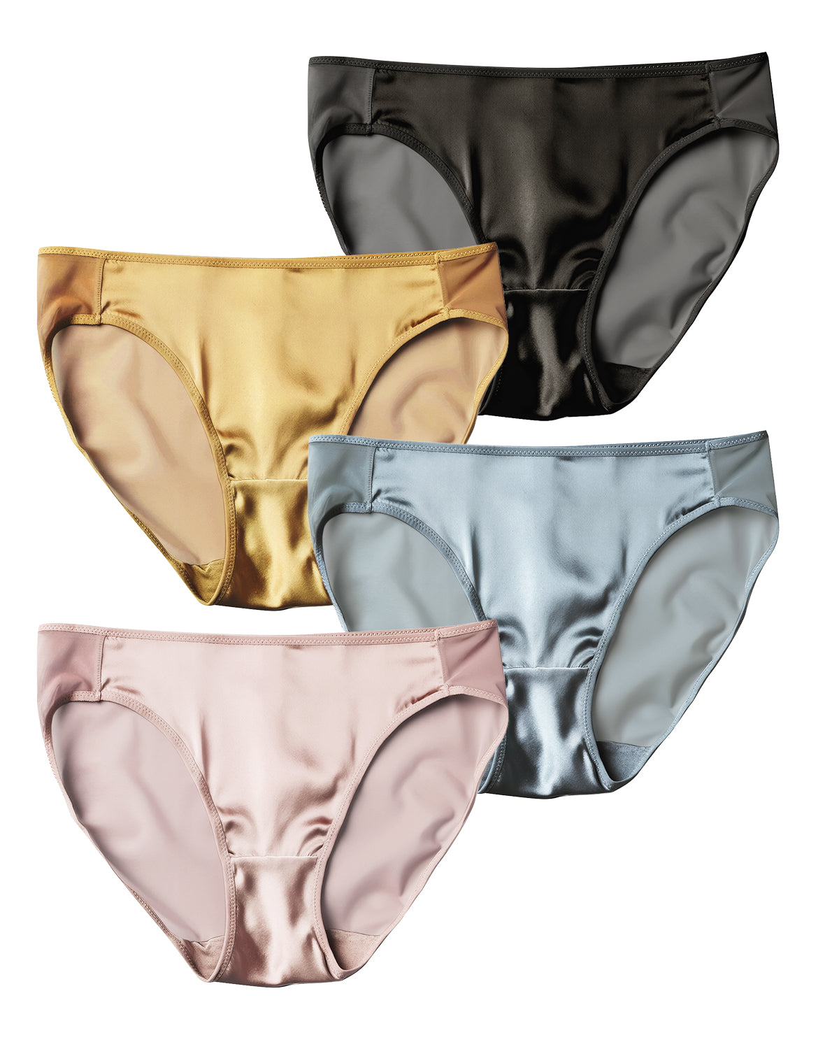 FEELITS KN08 Silk Hipster Bikini Panties – 6A Mulberry Silk, Ultra-Breathable & Quick-Dry