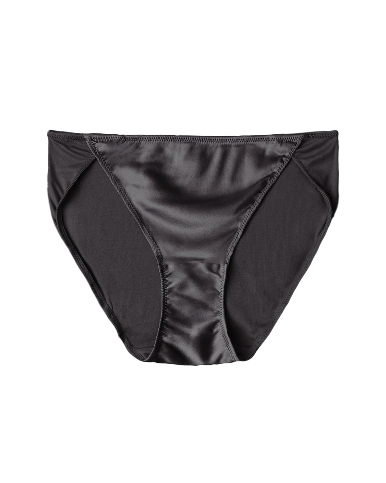FEELITS KN26 Mulberry Silk High-Cut Bikini Panties – Shiny Satin Underwear for Women