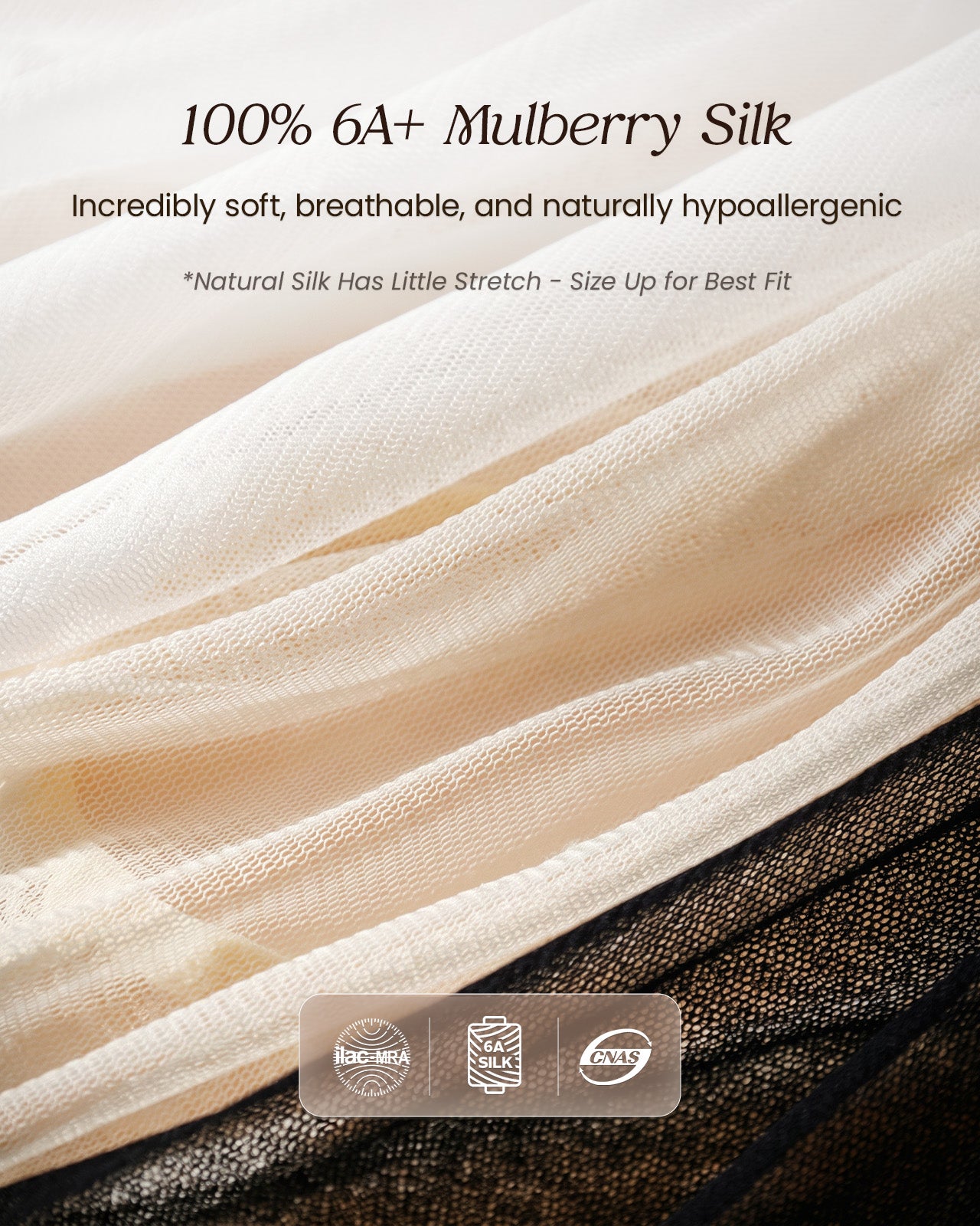 FEELITS KN29 Sheer High-Cut Silk Bikini Hipster Panties - 100% Mulberry Silk, Breathable & Ultra-Soft