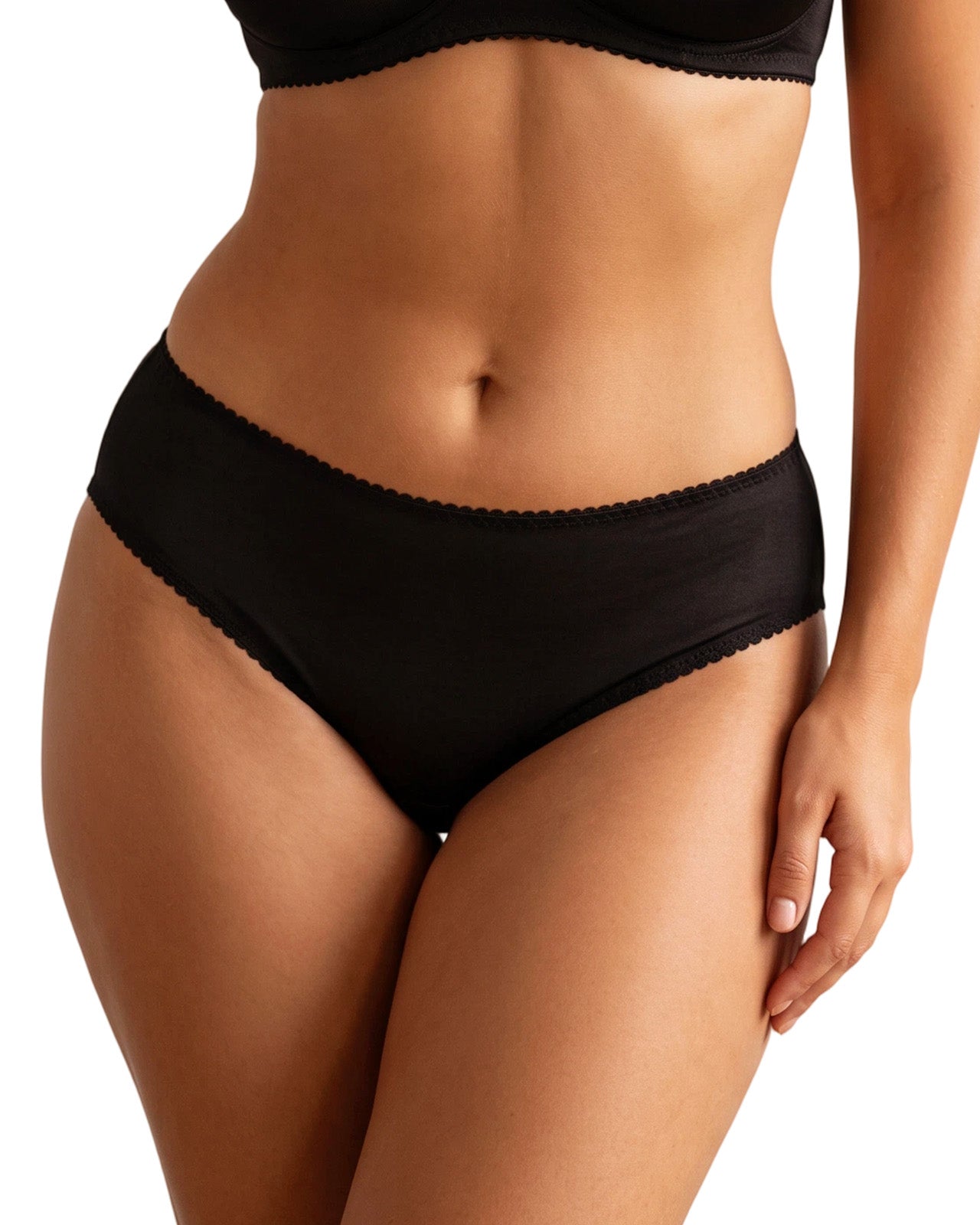 FEELITS KN31 Silk High-Rise Full-Coverage Brief Panties – 100% 6A Mulberry Silk, Breathable & Ultra-Soft