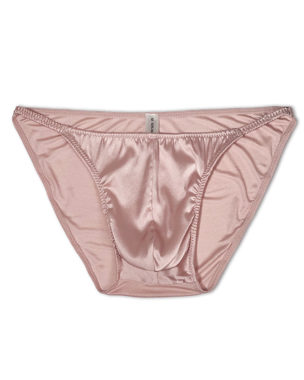 FEELITS KNM06 Men's Mulberry Silk String Briefs - Low-Rise, Double-Layer Pouch