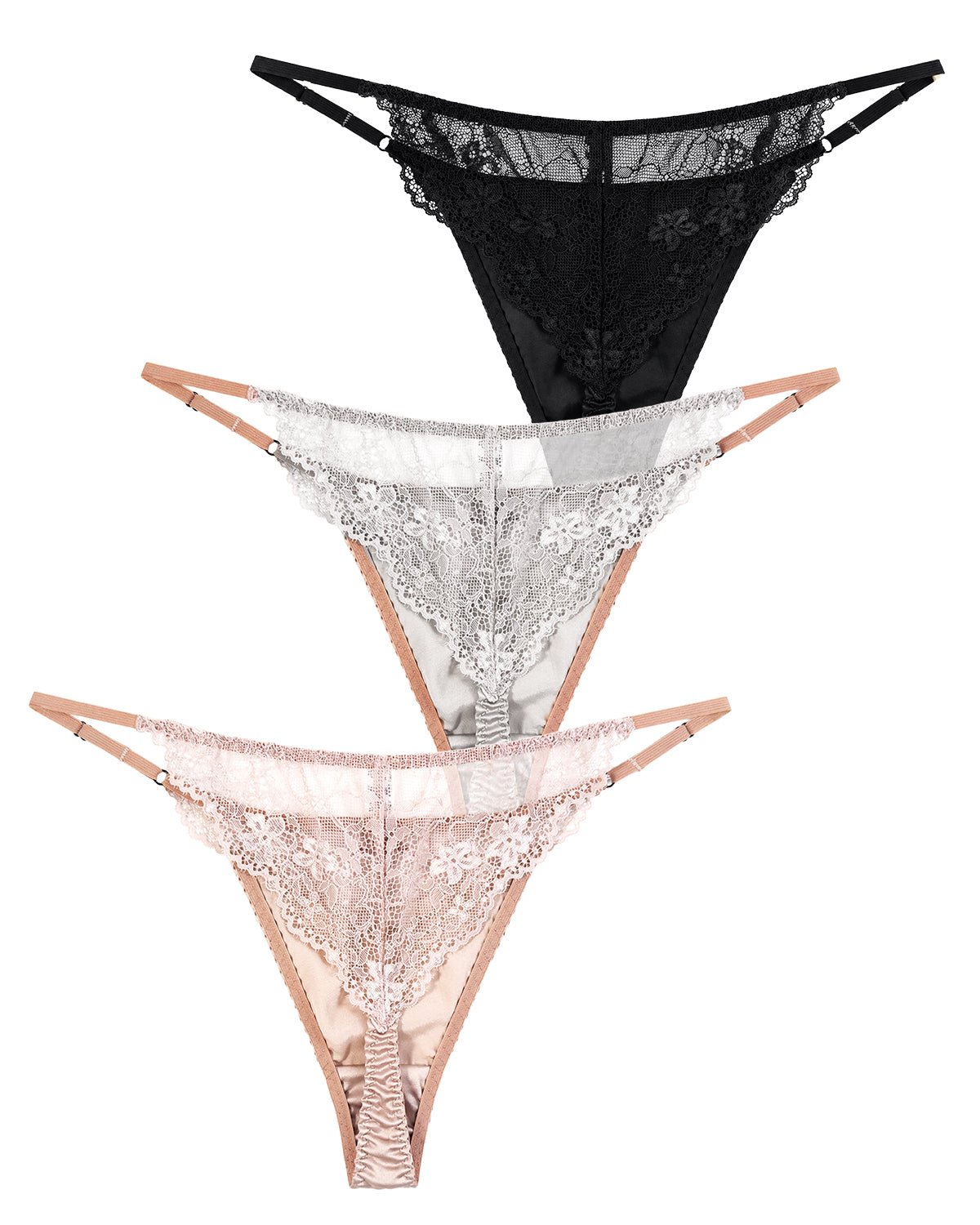 FEELITS TH03 Silk G-String Panties – 100% Mulberry Silk, Adjustable Side Ties - FEELITS