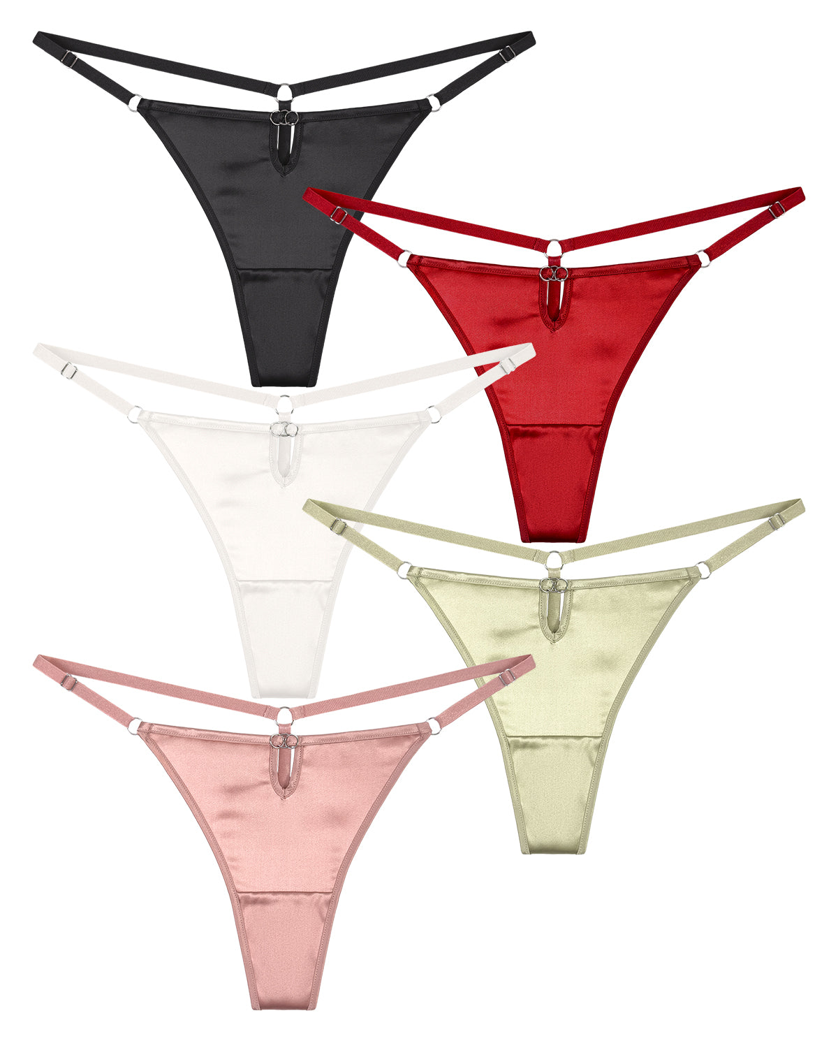 FEELITS TH07 Low-Rise Silk G-String Thong – 100% 6A Mulberry Silk, Adjustable & No-Show - FEELITS