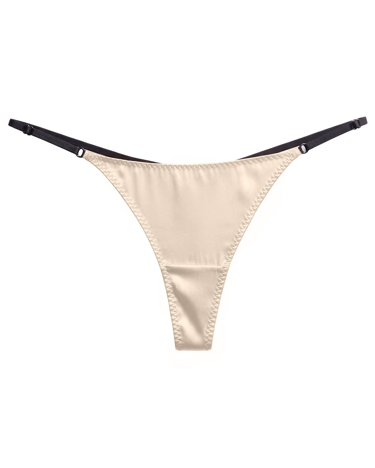 FEELITS TH11 Silk Mid-Rise T-Back Thong Panties – 100% Mulberry Silk, Smooth & Adjustable - FEELITS