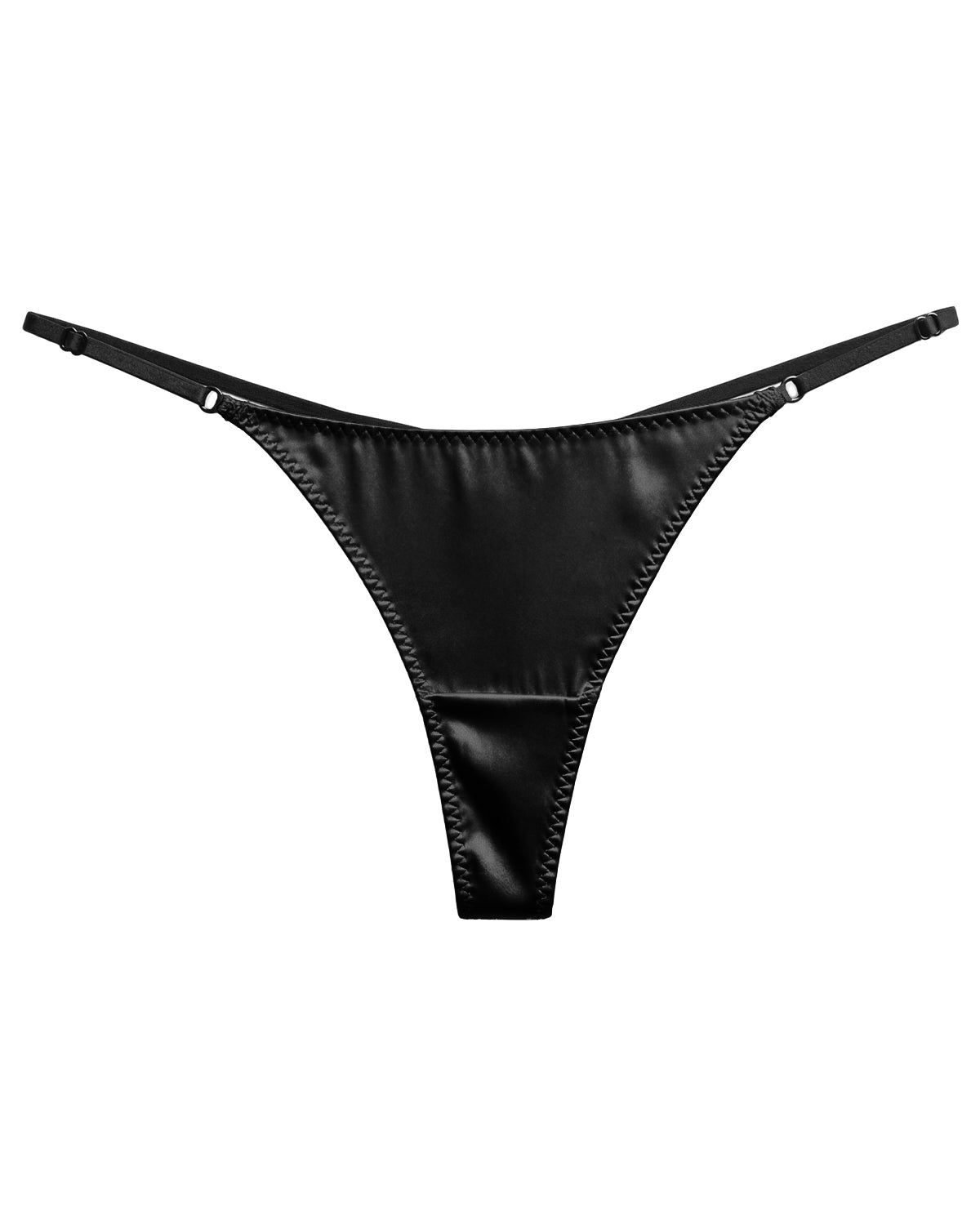 FEELITS TH11 Silk Mid-Rise T-Back Thong Panties – 100% Mulberry Silk, Smooth & Adjustable - FEELITS
