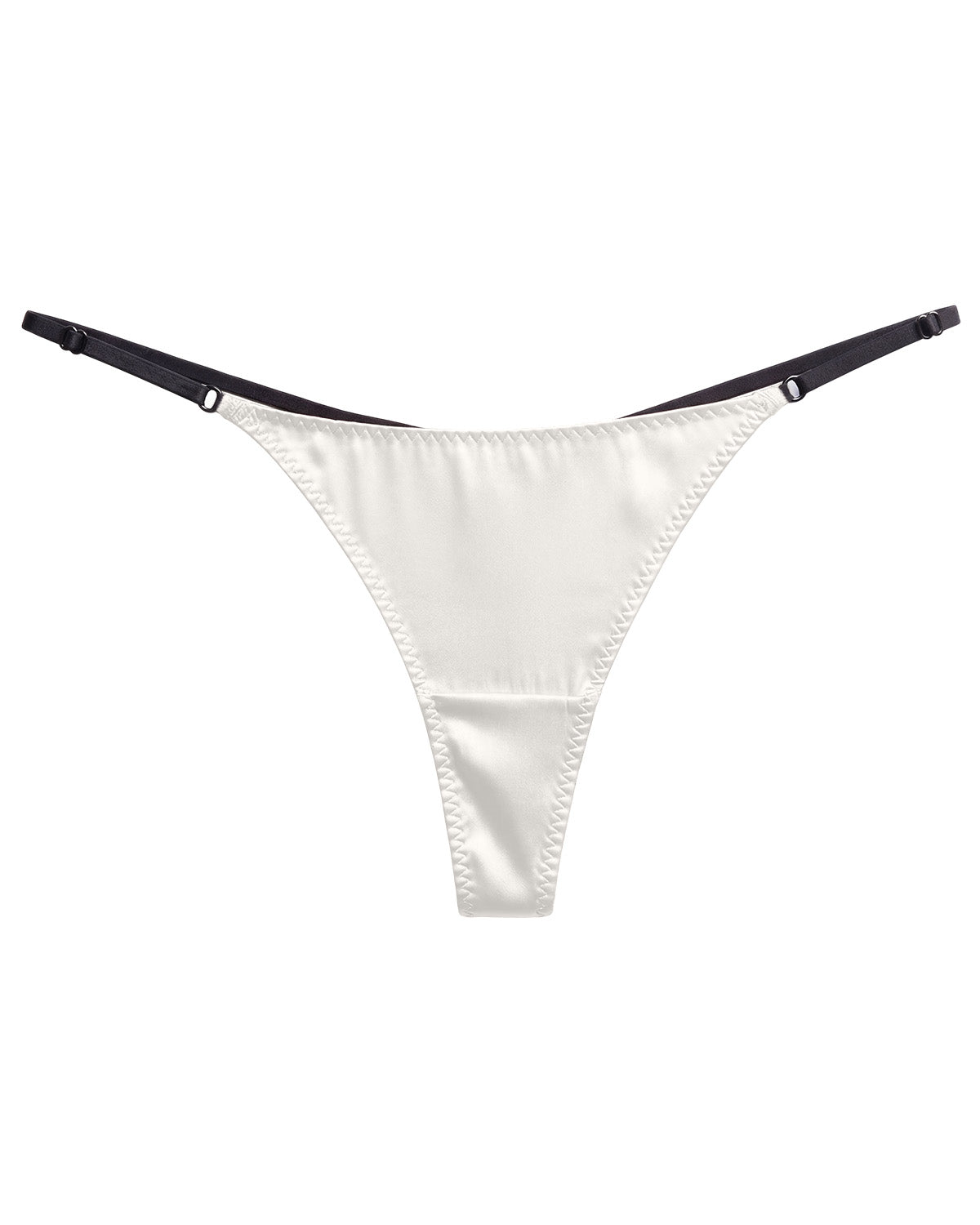 FEELITS TH11 Silk Mid-Rise T-Back Thong Panties – 100% Mulberry Silk, Smooth & Adjustable - FEELITS