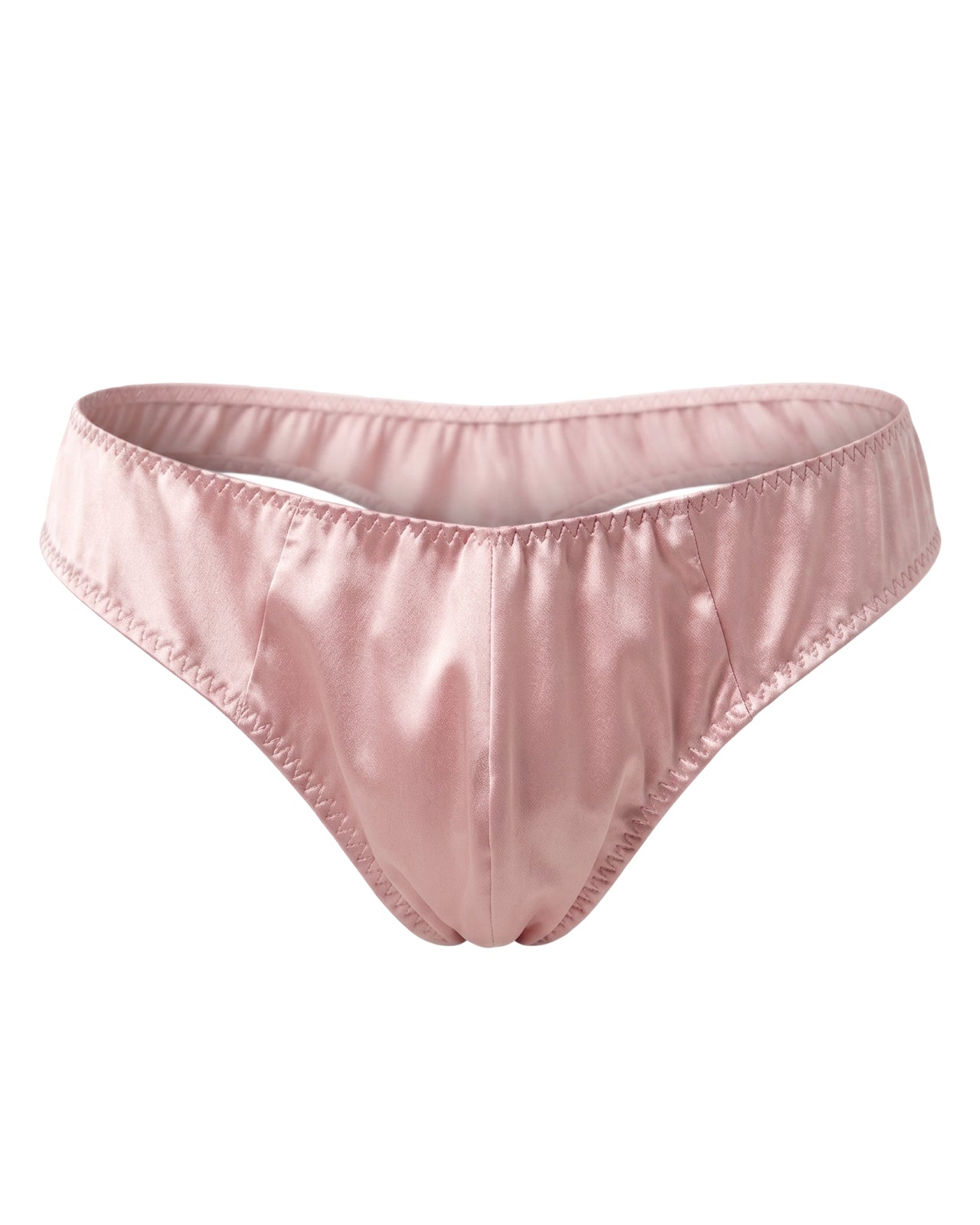 FEELITS THM02 Men's Silk T-Back Thong - 100% Mulberry Silk, Double-Layer Pouch