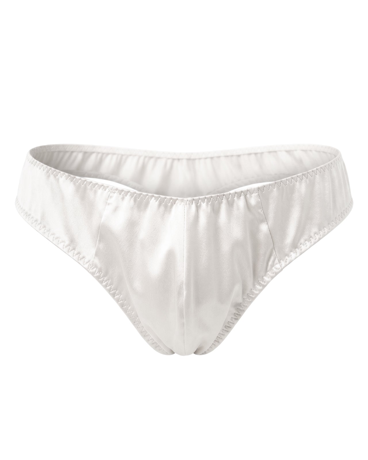 FEELITS THM02 Men's Silk T-Back Thong - 100% Mulberry Silk, Double-Layer Pouch
