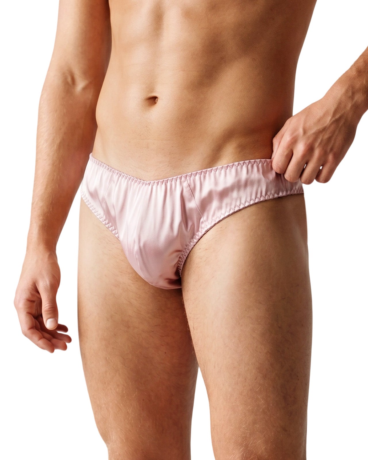 FEELITS THM02 Men's Silk T-Back Thong - 100% Mulberry Silk, Double-Layer Pouch