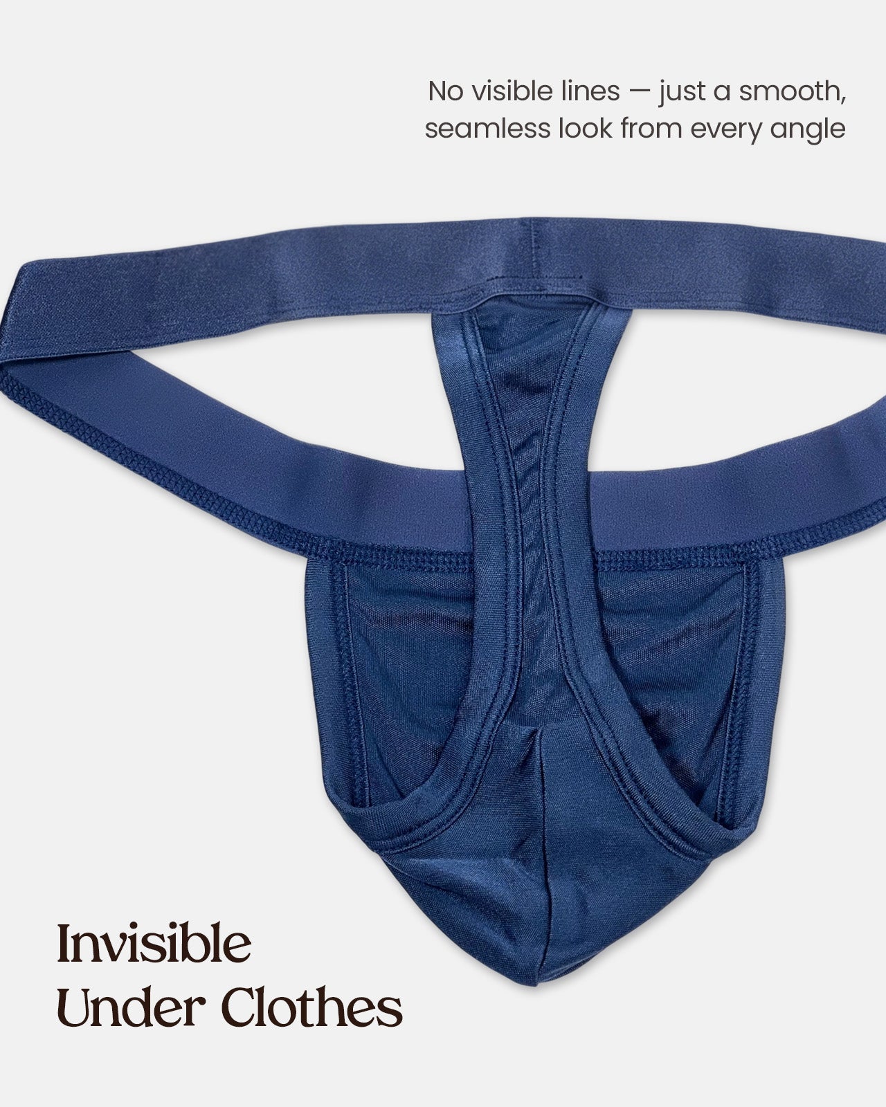 FEELITS THM03 Men's Mulberry Silk T-Back Thong – Double-Layer Pouch, Soft & Breathable